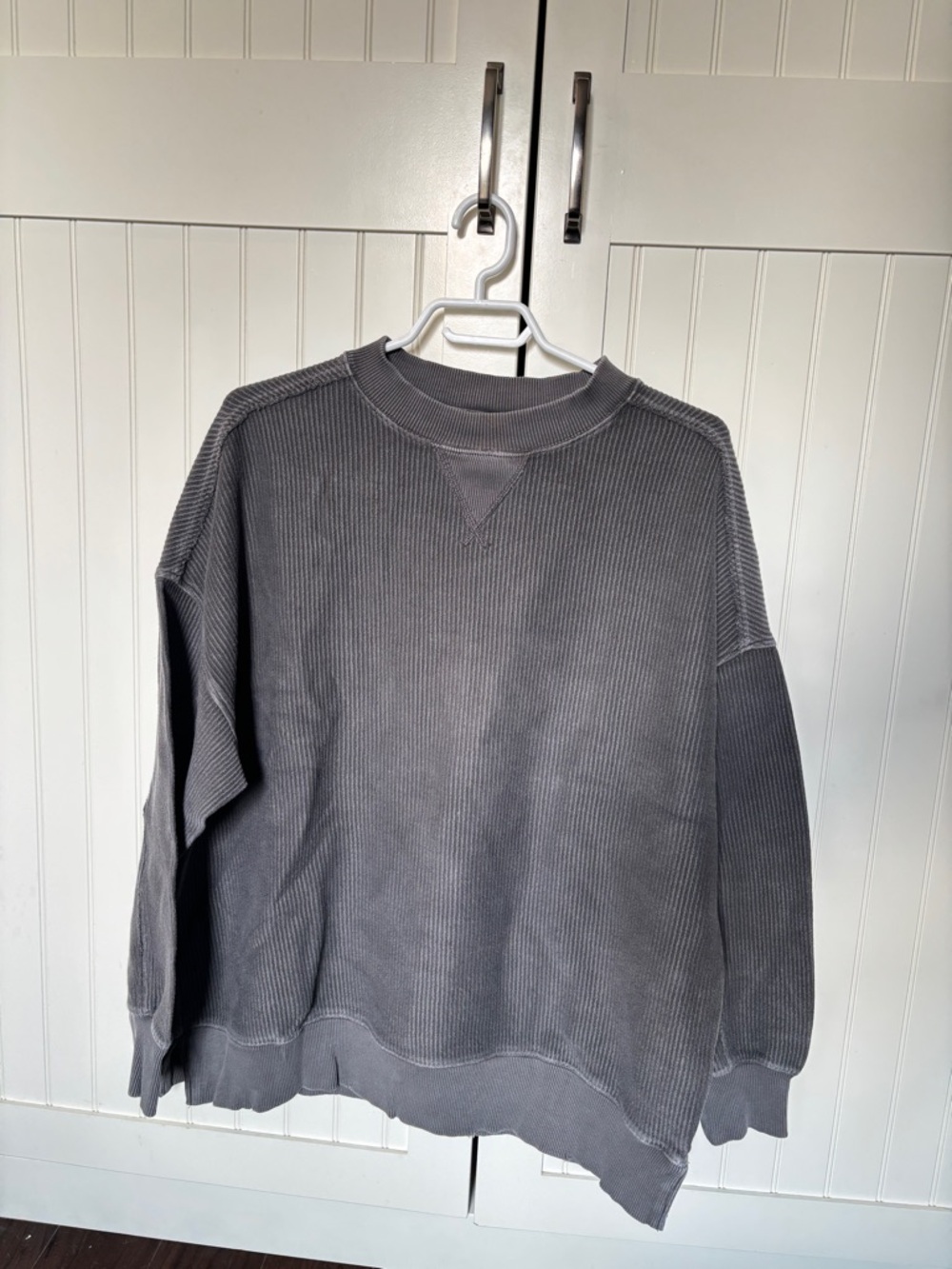 Aerie Big Chill Textured Crew Sweatshirt